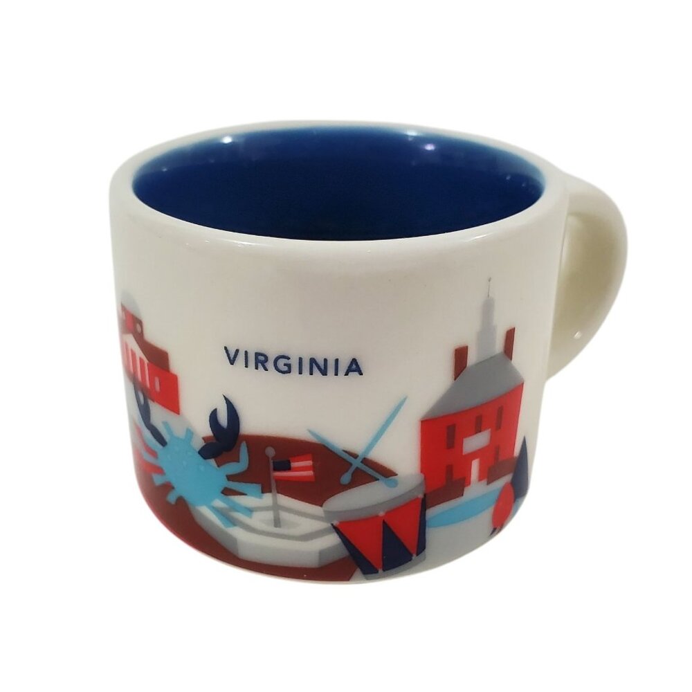 Starbucks Virginia Mini Mug 2 Oz "You Are Here" Collection Ceramic Souvenir Cup